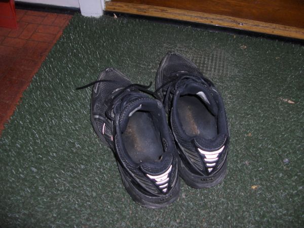 Old worn shoes