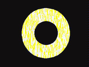 Circle of yellow on black