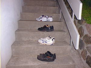 Shoes on a staircase