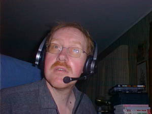 Magnus Itland wearing Plantronics headset