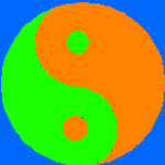 Green-Orange Tao symbol