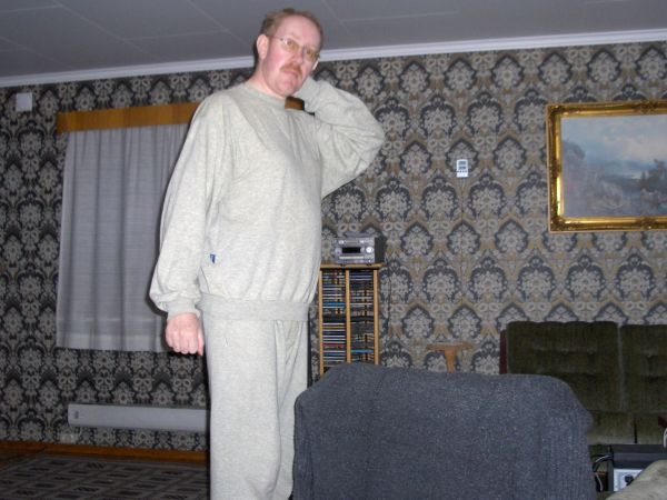 Middle aged man in jogging suit