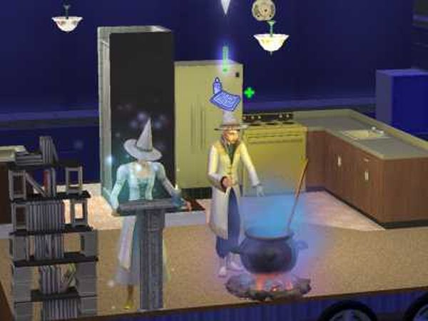 Blurry screenshot Sims 2 Apartment Life, witches