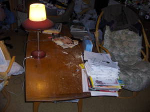 Messy table