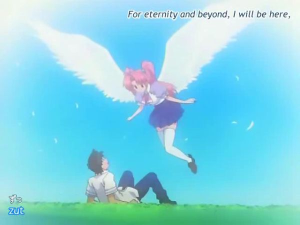 Angelic schoolgirl from Japanese anime