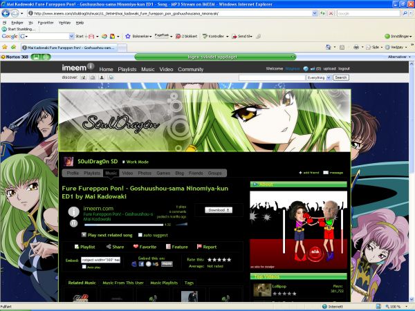 Screenshot website imeem.com