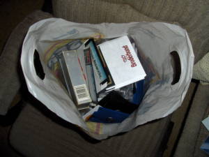 Bag of discarded floppies