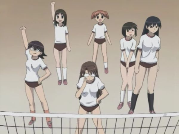 Volleyball, screenshot anime Azumanga Daioh