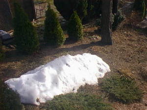 Small heap of snow