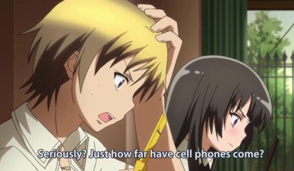 Staring at cell phones