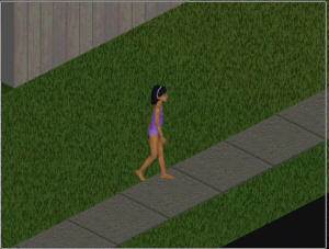 Screenshot: A Sim girl