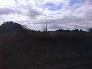 Landscape with freshly broken earth