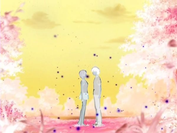 Color-inverted screenshot anime Ichigo 100%