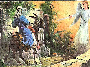 Painting of Bileam, donkey & angel