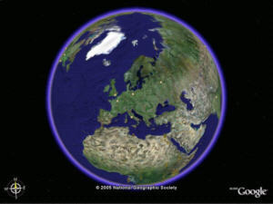 Globe - screenshot Google Earth