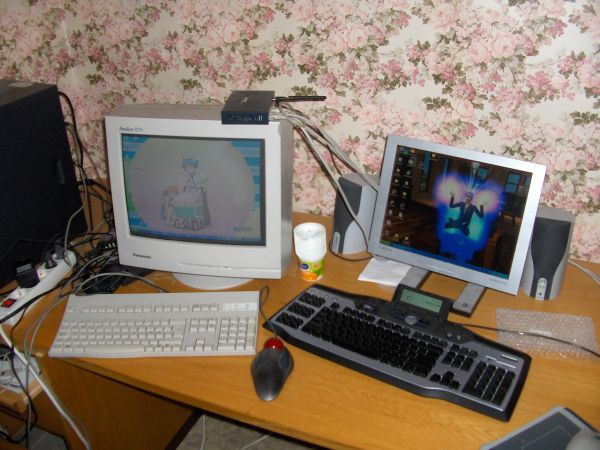 Table with two computers