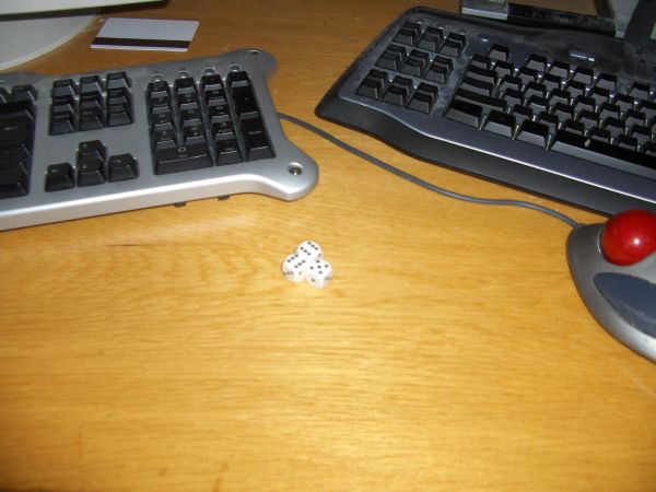 Computer keyboards and dice